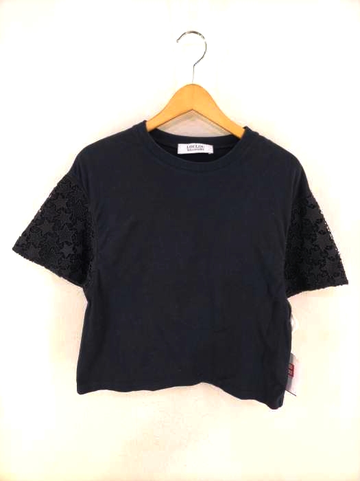 LOULOU WILLOUGHBY（ルルウィルビー） 袖レース切替Tシャツ レディース トップス