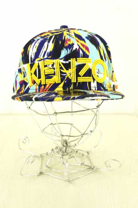 NEW ERA × KENZO (ニューエラケンゾー) 総柄ロゴ刺繍キャップ メンズ 帽子