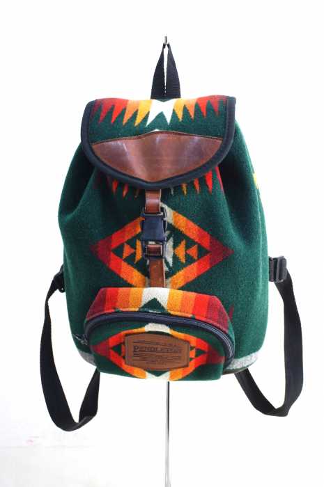 PENDLETON（ペンドルトン） USA製 レザー切替ネイティブ柄ミニリュック レディース バッグ
