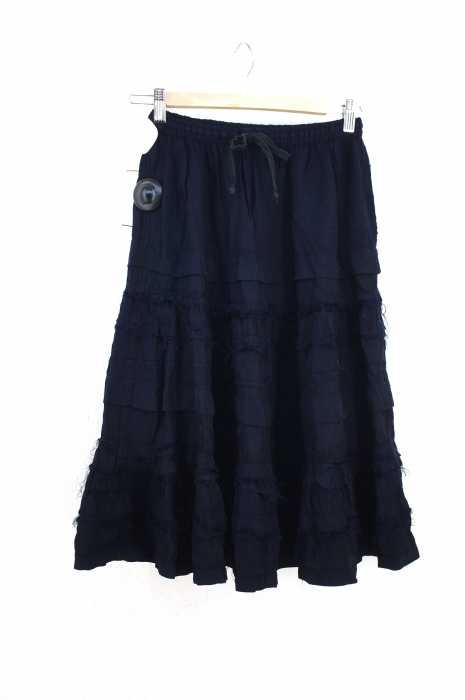 tricot COMME des GARCONS （トリココムデギャルソン） AD2005 06SS 製品洗い加工 カットオフティアードスカート レディース スカート