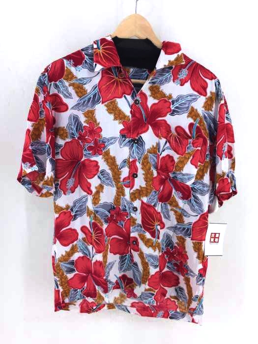 USED古着（ユーズドフルギ） LIVING ISLAND レーヨンアロハシャツ メンズ トップス