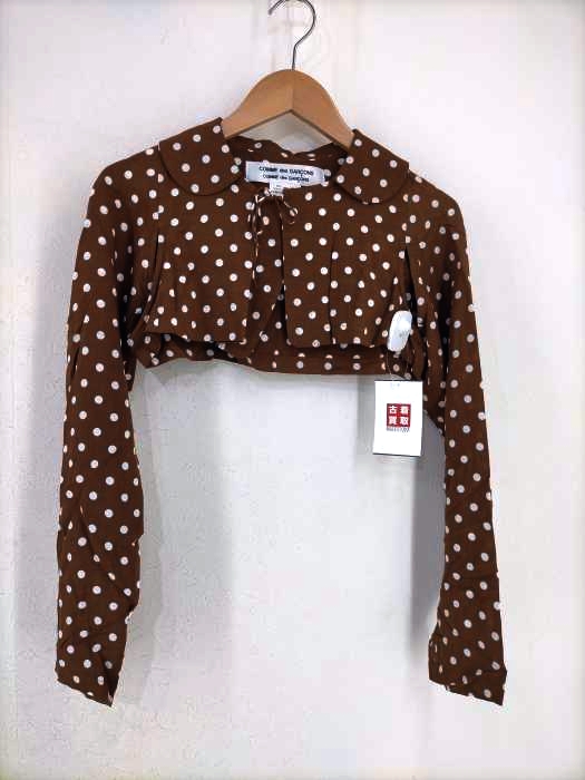 COMME des GARCONS COMME des GARCONS（コムデギャルソンコムデギャルソン） AD2015 16SS ドット柄オープンサイドショートブラウス レディース トップス