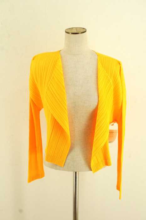 PLEATS PLEASE ISSEY MIYAKE (プリーツプリーズイッセイミヤケ) プリーツ加工カーディガン レディース トップス