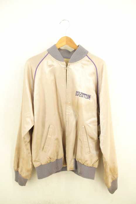 USED古着  （ユーズドフルギ） 70~80s 棒TALON バンドロゴ刺繍デザインスカジャン メンズ アウター