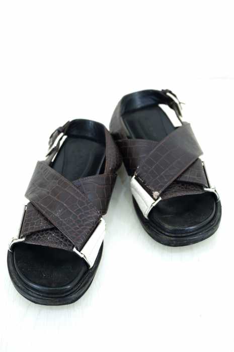 MARNI（マルニ） fussbett sandal クロコ型押し レディース シューズ