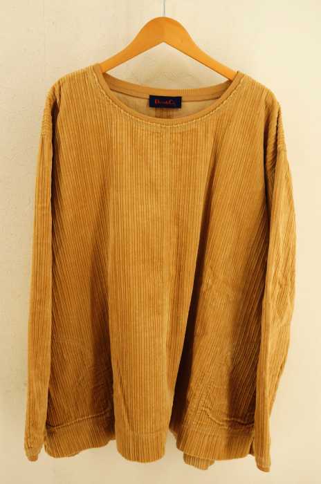 Denim&Co(デニムアンドコー) 太畝コーデュロイビックシルエットスウェット メンズ トップス