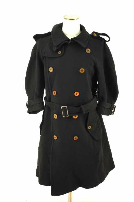 COMME des GARCONS COMME des GARCONS（コムデギャルソンコムデギャルソン） AD2016 16AW 製品染め ポリ縮加工 S/Sトレンチコート レディース アウター