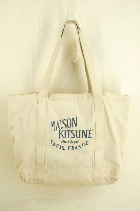 maison kitsune （メゾンキツネ） プリントキャンバストートバッグ メンズ バッグ