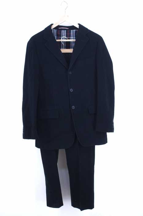 BURBERRY BLACK LABEL （バーバリーブラックレーベル） モールスキンシングル3Bテーラードジャケット スラックスパンツ メンズ セットアップ