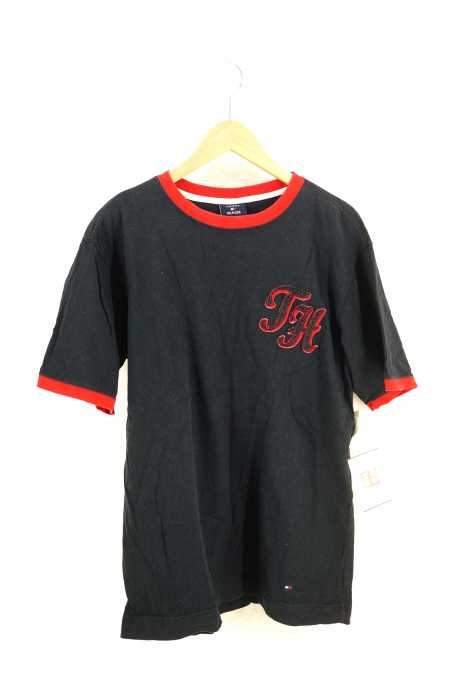 TOMMY HILFIGER (トミーヒルフィガー) ロゴ刺繍リンガーTシャツ メンズ トップス