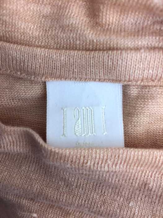 I am I（アイアムアイ） リネン混レース切替クルーネックTシャツ レディース トップス