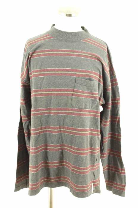 Eddie Bauer (エディーバウアー) ボーダーモックネックポケット付カットソー メンズ トップス
