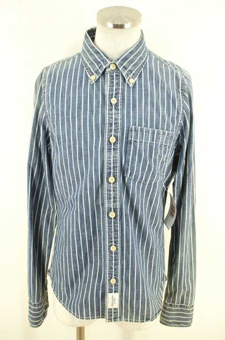 Abercrombie & Fitch (アバクロンビーアンドフィッチ) ストライプデニムシャツ メンズ トップス