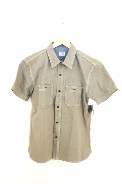 THE FLAT HEAD(ザフラットヘッド) ストライプワーク半袖シャツ メンズ トップス