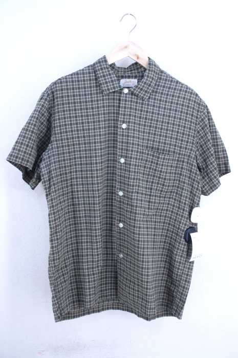 USED古着  （ユーズドフルギ） 60s~70s チェック柄オープンカラーシャツ メンズ トップス