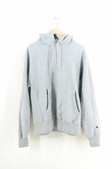 Champion (チャンピオン) 青単色タグ 復刻 REVERSE WEAVE プルオーバーパーカー メンズ トップス