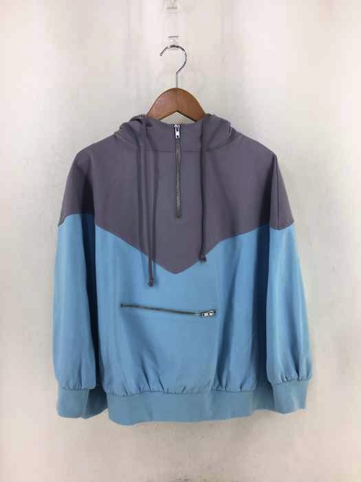 merlot(メルロー) バイカラーハーフジップジャージパーカー レディース トップス