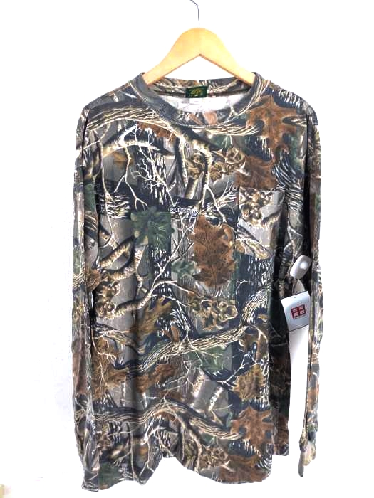 cabelas（キャベラス） カモ柄 クルーネックロングスリーブTシャツ メンズ トップス
