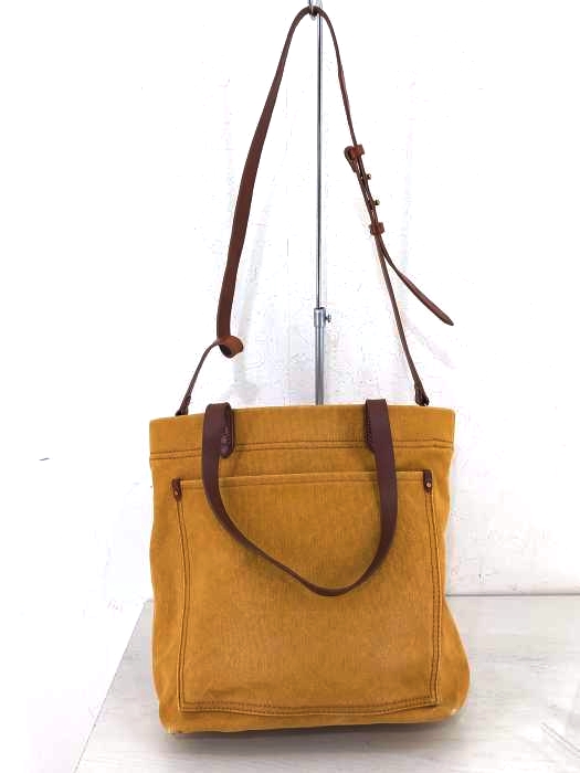 madewell（メイドウェル） レザー×キャンバストートバッグ レディース バッグ