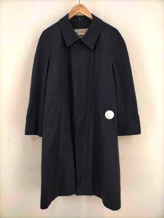 AQUASCUTUM（アクアスキュータム） カシミヤ混チェック柄ステンカラーコート メンズ アウター