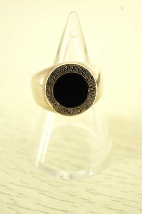 GARNI (ガルニ) Round Stone Ring デザインリング メンズ アクセサリー