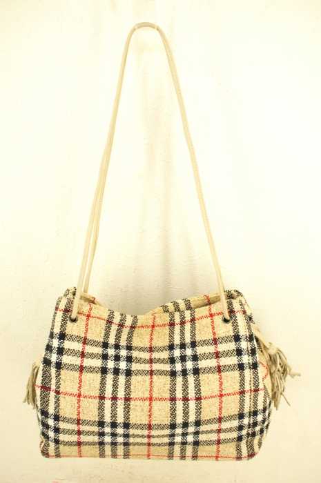 BURBERRY BLUE LABEL （バーバリーブルーレーベル） チェック柄キャンバスショルダーバッグ レディース バッグ