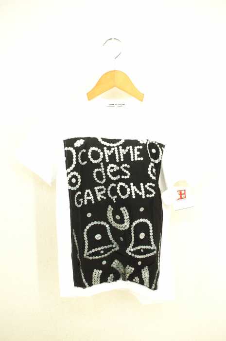 COMME des GARCONS （コムデギャルソン） 15SS ボタンプリントドッキングS/S TEE レディース トップス
