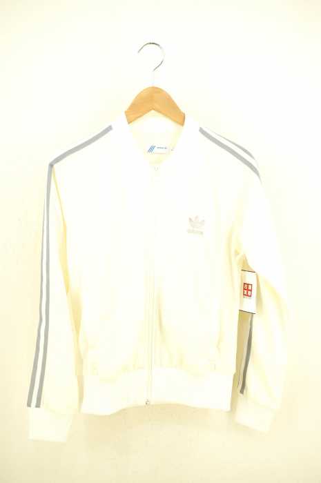 adidas （アディダス） トレフォイルロゴ刺繍ラグランスリーブトラックトップ レディース トップス