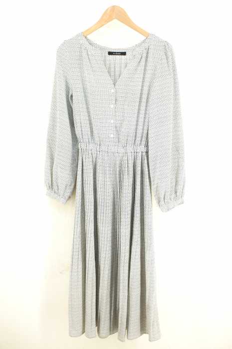 W Closet ダブルクローゼット ドット柄レトロプリーツワンピース レディース ワンピース ブランド古着買取販売バズストア