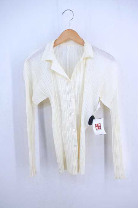 PLEATS PLEASE ISSEY MIYAKE（プリーツプリーズイッセイミヤケ） プリーツ加工ボタンシャツ レディース トップス