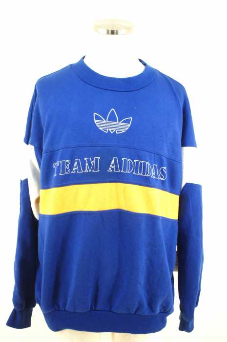 銀ダグ　アディダス　スエット 80sデサント製】激レア 銀タグ adidas ビッグトレフォイル