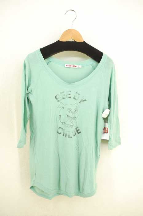 SEE BY CHLOE (シーバイクロエ) ロゴプリント7分丈ラグランカットソー レディース トップス