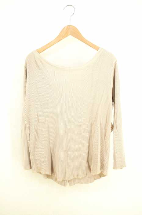 JEANASIS （ジーナシス） バックVスナップボタンワッフルL/S TEE レディース トップス