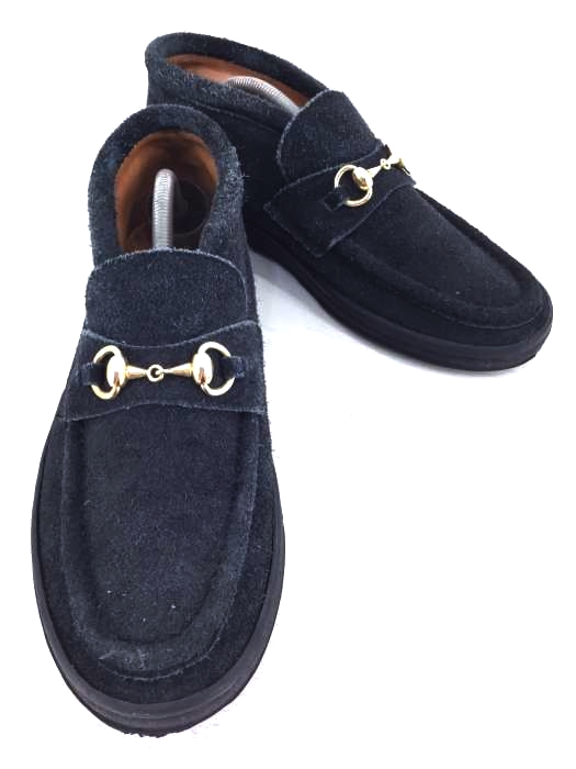 MANEBU ビットローファー スエード ブラック 42 MANEBU ローファー MANEBU/マネブ BITCH SUEDE ビットローファー