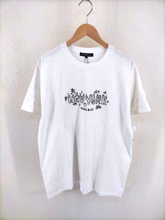 chari&co(チャリアンドコー) プリントクルーネックTシャツ メンズ トップス