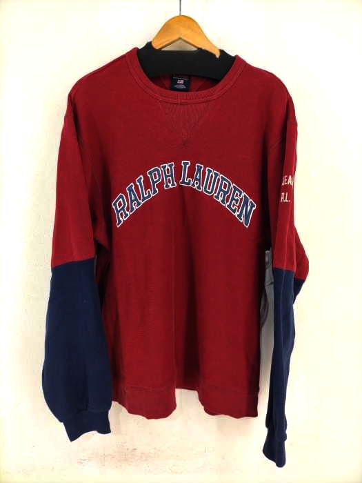 POLO JEANS COMPANY RALPH LAUREN（ポロジーンズカンパニーラルフローレン） 袖切替 クルーネックスウェット メンズ トップス