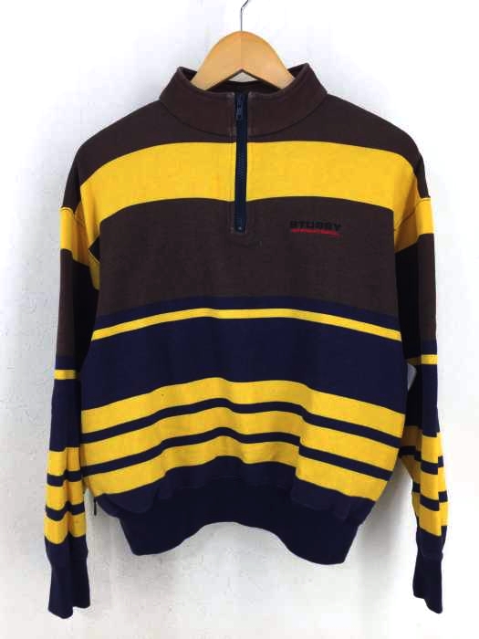 Stussy（ステューシー） ハーフジップ マルチボーダースウェット メンズ トップス