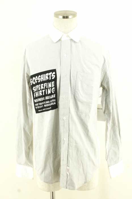 soe shirts (ソーイシャツ) プリント切替シャツ メンズ トップス