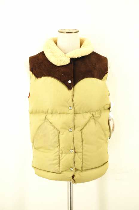 Rocky Mountain FeatherBed　×　BEAMS BOY （ロッキーマウンテンフェザーベッド　×　ビームスボーイ） スウェード切替ダウンベスト レディース アウター