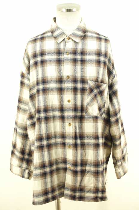 HARE (ハレ) オンブレチェックビッグシルエットシャツ メンズ トップス