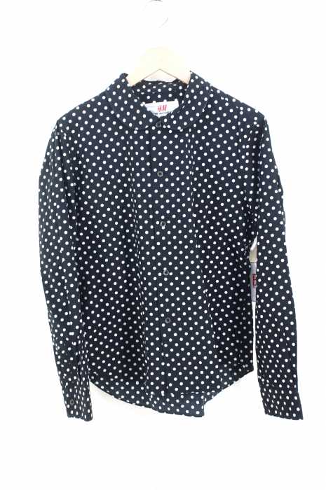 H&M × COMME des GARCONS（エイチアンドエム コムデギャルソン） ドット柄ラウンドカラーシャツ メンズ トップス