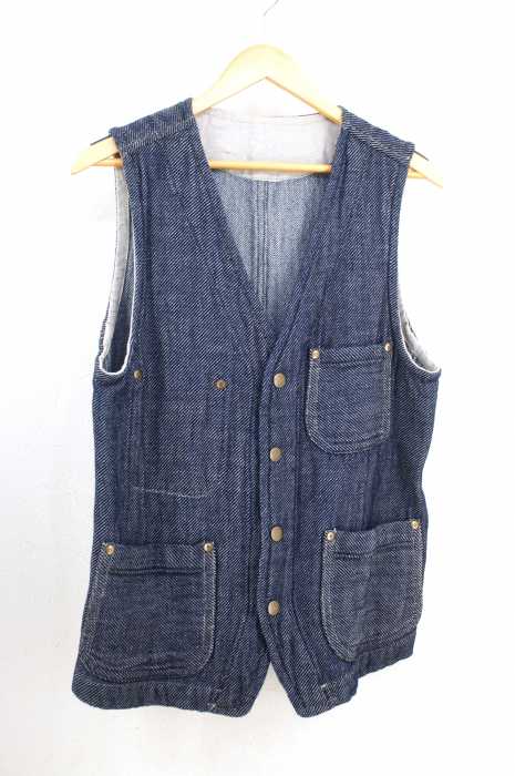 Johnbull（ジョンブル） BULKY DENIM VEST コットンリネンバルキーデニムベスト メンズ トップス