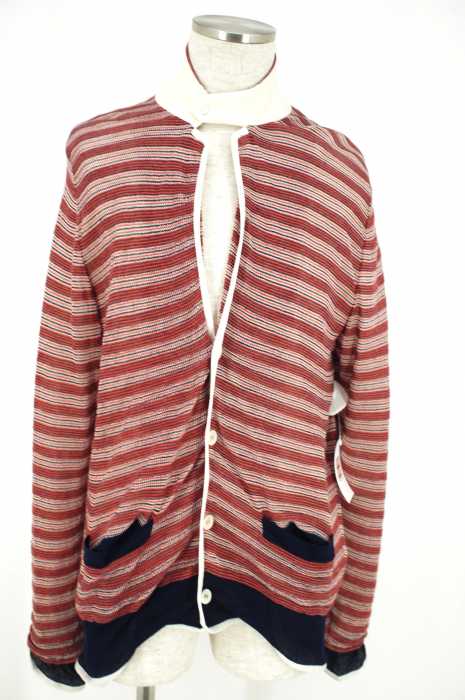 Sacai（サカイ） リネン混デザインカーディガン メンズ トップス