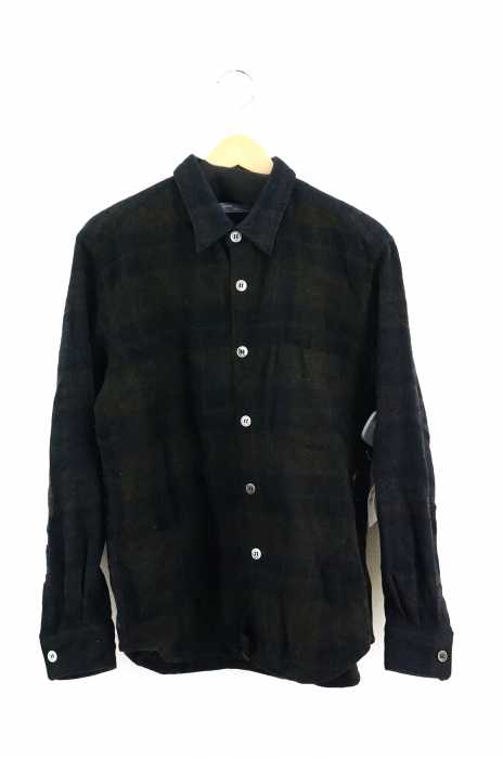 COMME des GARCONS HOMME (コムデギャルソンオム) AD2001 クレイジーパターンチェック柄フランネルシャツ メンズ トップス