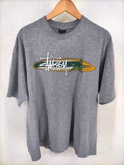 Stussy(ステューシー) 紺タグ ロゴプリント クルーネックTシャツ メンズ トップス