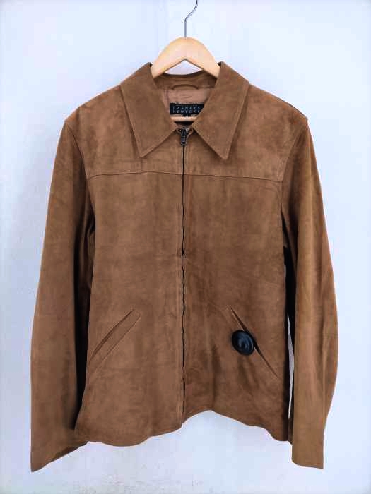 BARNEYS NEWYORK(バーニーズニューヨーク) イタリア製 スウェードレザースウィングトップ LAMPOジップ メンズ アウター