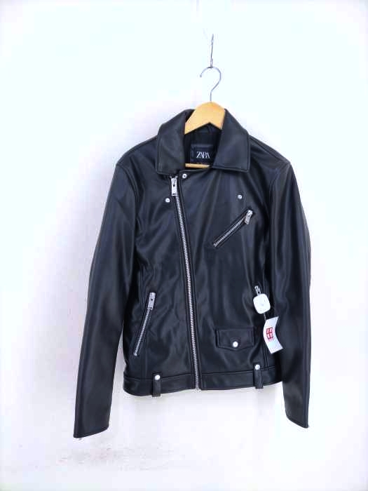 ZARA（ザラ） フェイクレザー ダブルライダース メンズ アウター