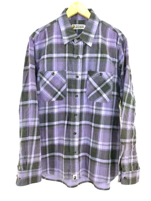 A BATHING APE(アベイシングエイプ) プリントネルシャツ メンズ トップス