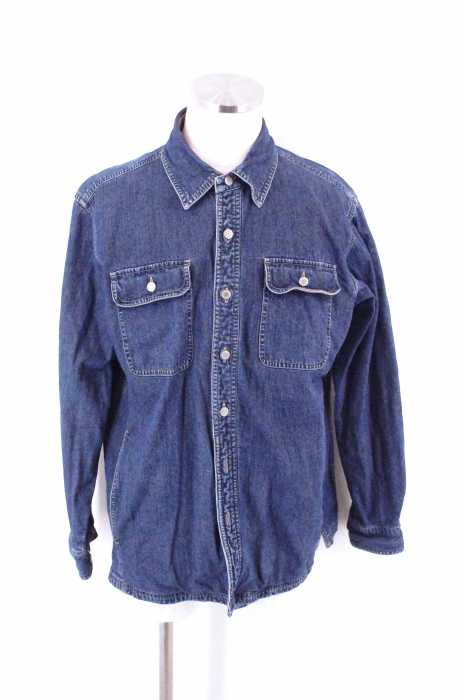 LANDS END （ランズエンド） 加工ボタンデニムシャツ メンズ アウター