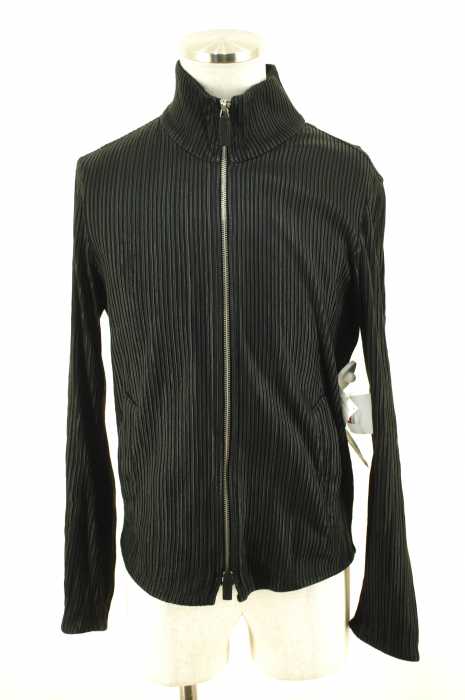 EMPORIO ARMANI (エンポリオアルマーニ) ラムレザー リブジップジャケット メンズ アウター